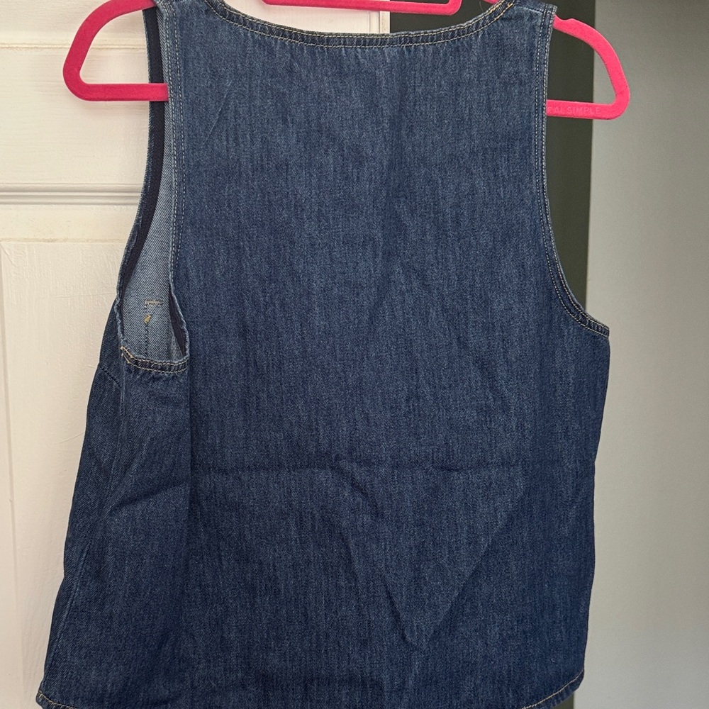 Massimo Dutti Blue Denim Tank Top - Picture 4 of 5